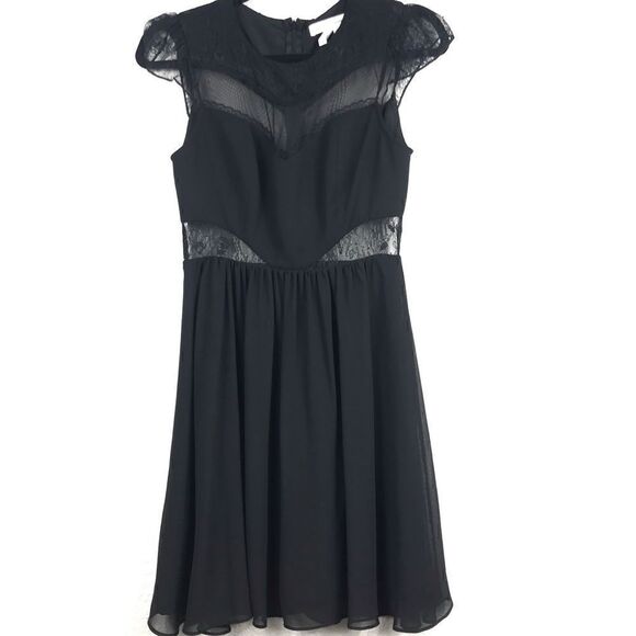 BCBG Black Mini Fit and Flare Dress Size 2 - Picture 1 of 5